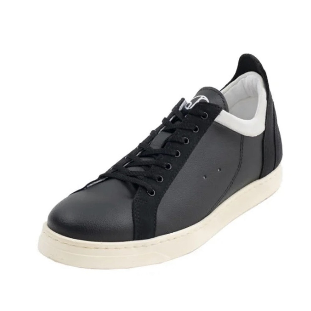 1People BorAs Classic Sneakers Oyster- Black Leather SIZE 39 (8) Womens NEW - Picture 4 of 15